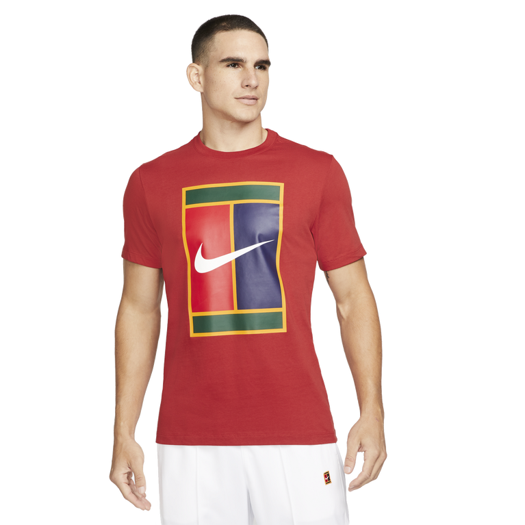 The actual birth Rubber NikeCourt Short Sleeve Heritage Logo Tennis T-Shirt | PGA TOUR Superstore