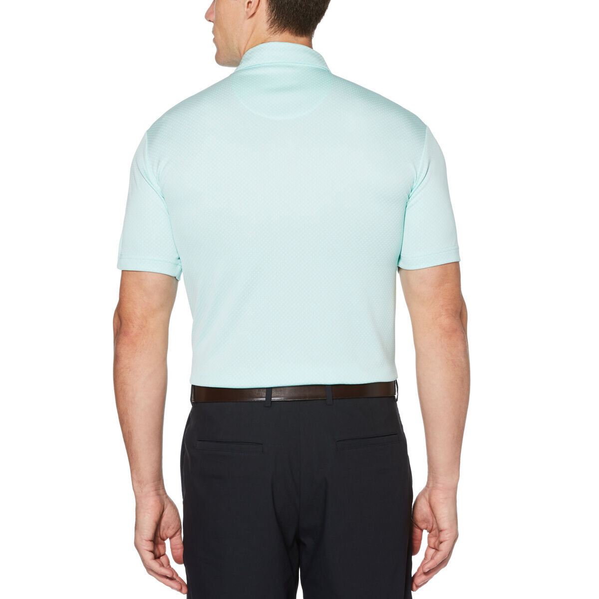 PGA TOUR Mini Argyle Jacquard Print Short Sleeve Golf Polo Shirt | PGA ...