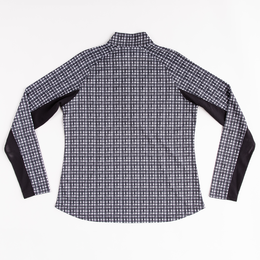 Grid Print Quarter Zip Pull Over