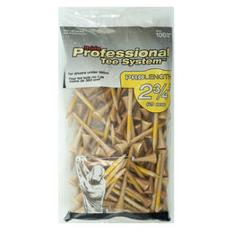 Professional Tee System 2-3/4 inch Natural Golf Tees 100 Pack
