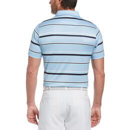 Allover Stripe Short Sleeve Golf Polo Shirt