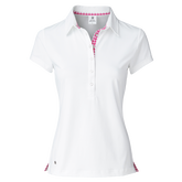 Radiant Twist Collection: Dina Cap Sleeve Polo Shirt