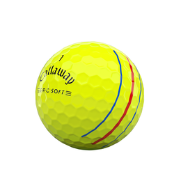 ERC Soft Triple Track Yellow Golf Balls - Personalized