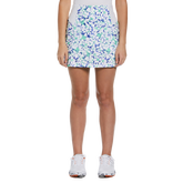 Abstract Floral Blocked 16&quot; Golf Skort
