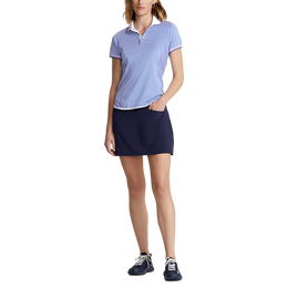 Striped Jersey Short Sleeve Polo Shirt