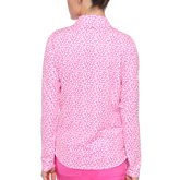 Alternate View 2 of Pink Panther Collection: Leopard Print Quarter Zip Pull Over