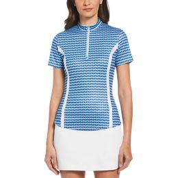 Geo Print Short Sleeve Polo Shirt