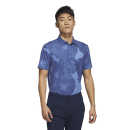 Flower Mesh Short Sleeve Polo Shirt