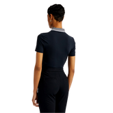 Alternate View 3 of Rib Collar Silky Tech Short Sleeve Polo Shirt