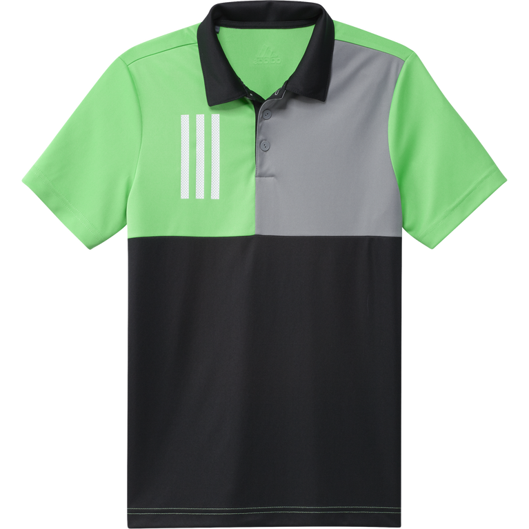 Boy&#39;s 3-Stripes Chest Primegreen Golf Polo Shirt