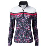 Sportif Dot Collection: Elisabet Dot Print Quarter Zip Pull Over
