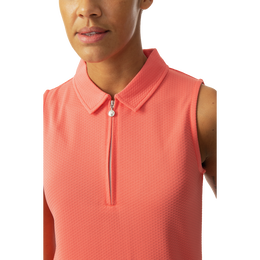 Peoria Textured Sleeveless Polo