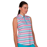 Alternate View 3 of Mint Julep Collection: Striped Sleeveless Polo Shirt