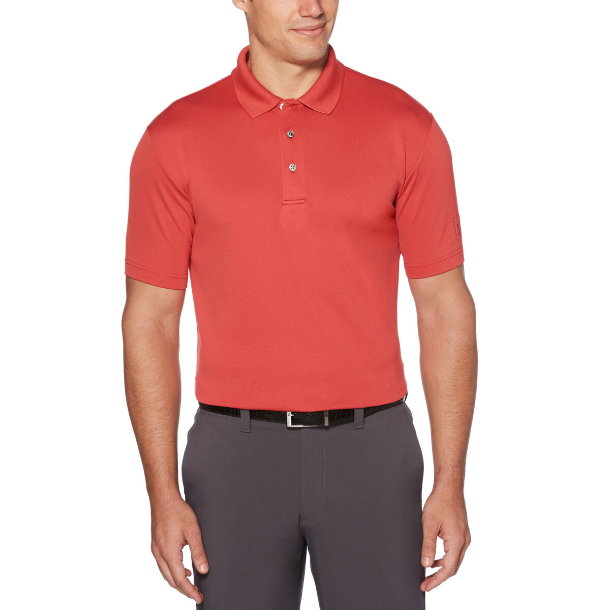 PGA TOUR Airflux™ Solid Mesh Short Sleeve Golf Polo Shirt | PGA TOUR ...