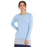 Fairway Drive Collection: Crossover Crew Neck Long Sleeve Top