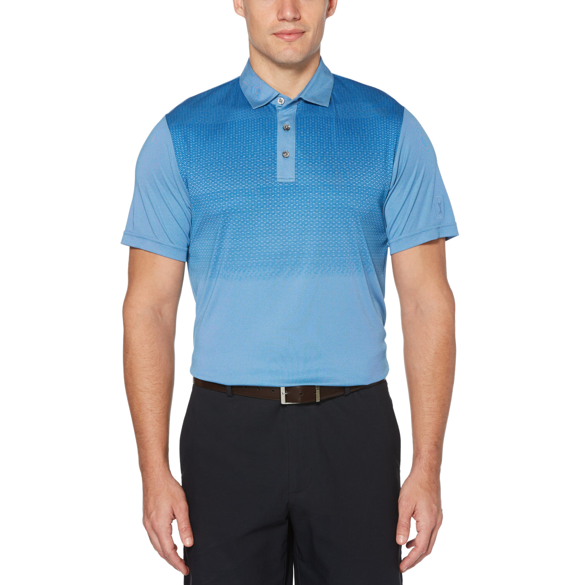 PGA TOUR Soft Stacked Print Short Sleeve Golf Polo Shirt | PGA TOUR  Superstore