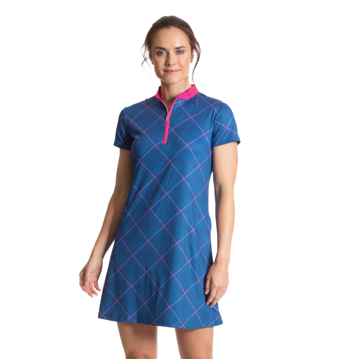 Court Haley Glen Plaid Short Sleeve Dress PGA TOUR Superstore