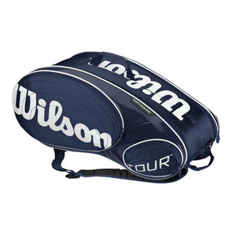TOUR 9 Pack Bag Blue/White by Wilson Shop Wilson Tennis Bags PGA TOUR Superstore