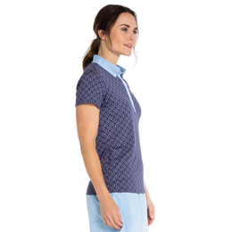 Fairway Drive Collection: O-Line Print Contrast Color Polo Shirt