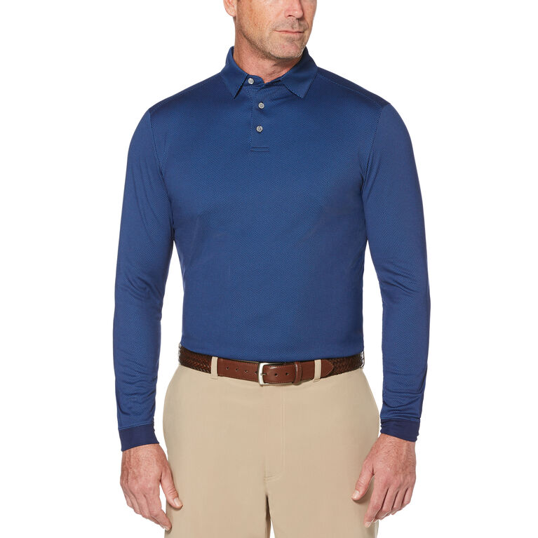 Long Sleeve Birdseye Polo Shirt PGA TOUR Superstore