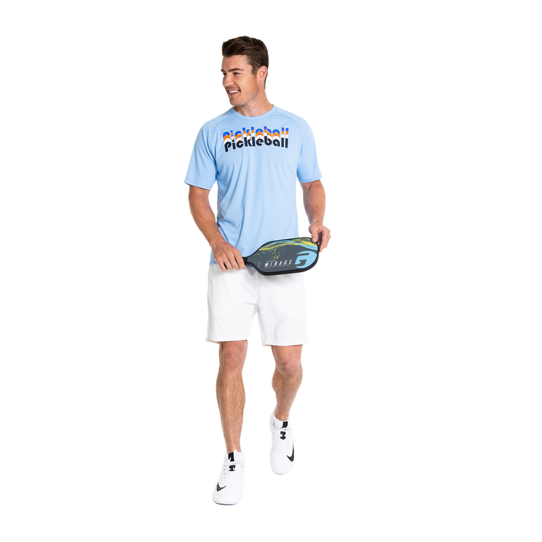 Court Haley Pickleball Stack Retro Men's Crew Neck TShirt PGA TOUR
