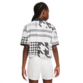 Alternate View 4 of Ace Houndstooth Short Sleeve Crop Polo Shirt
