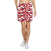 Alternate View 1 of Paprika Pop Collection: Angela Wave Print Pull-On 18&quot; Skort