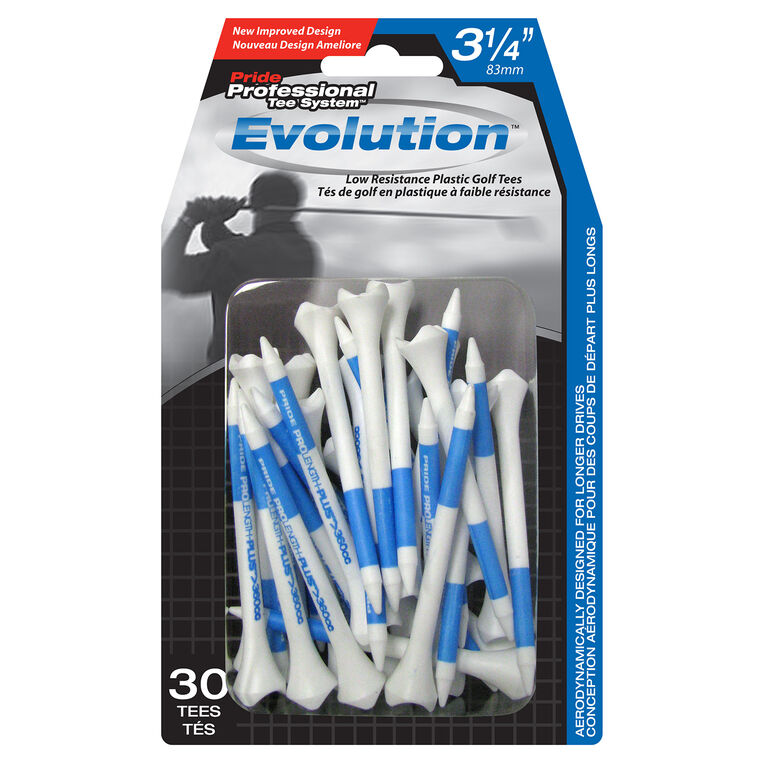 Pride Golf Evolution 3-1/4&quot; Tees 30-Pack
