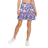Aloha Paradise Collection: Reagan  Orchid Grove 18&quot; Pull On Micro Pleat Skort