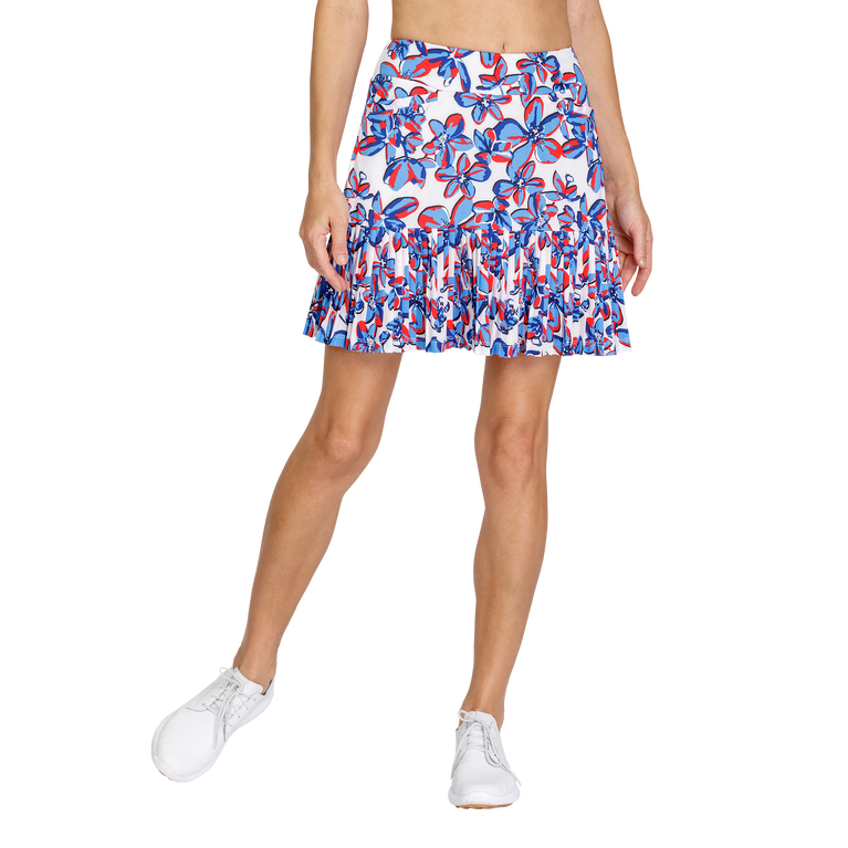 Aloha Paradise Collection: Reagan  Orchid Grove 18&quot; Pull On Micro Pleat Skort