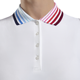 Alternate View 2 of Stripe Pleated Collar Sleeveless Polo