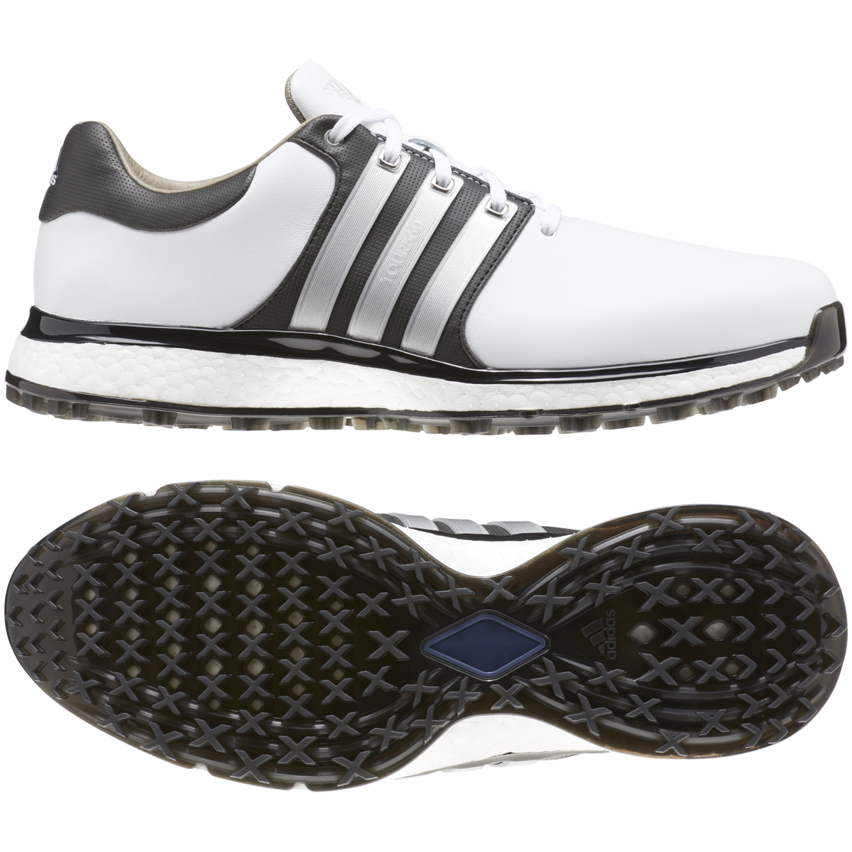 adidas TOUR360 XTSL Men's Golf Shoe White/White/Black PGA TOUR