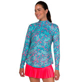 Alternate View 2 of Mint Julep Collection: Bold Lilly Print Quarter Zip Pull Over