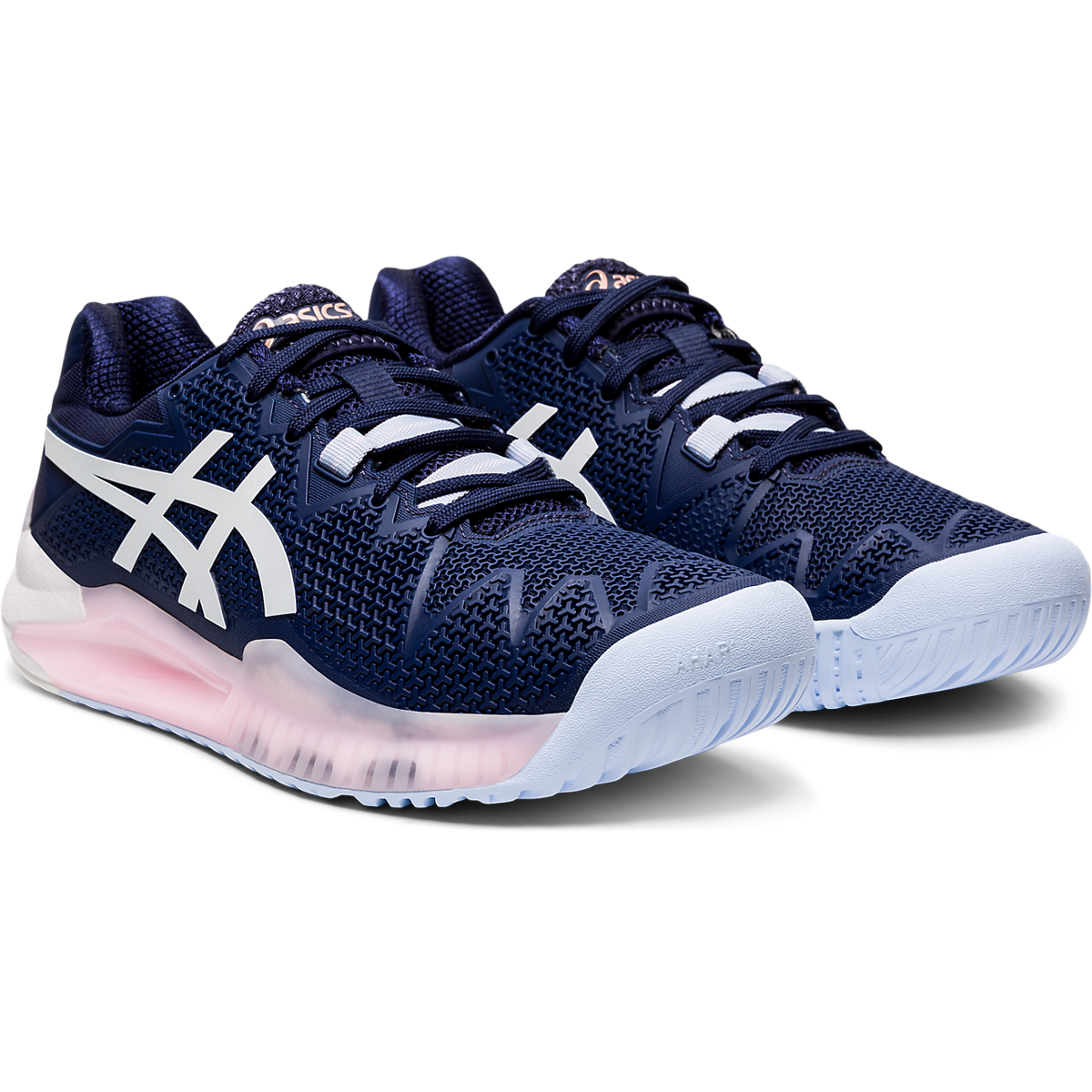 Asics GEL RESOLUTION 8 Women #39 s Tennis Shoes Navy/White PGA TOUR
