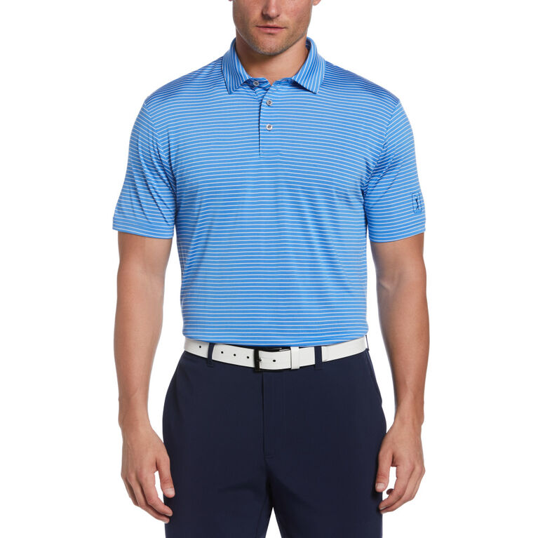 PGA TOUR Apparel Single Feeder Stripe Short Sleeve Golf Polo Shirt ...