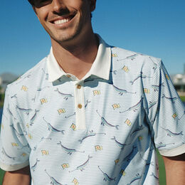 The Charlie Polo - Narwhal Stripe