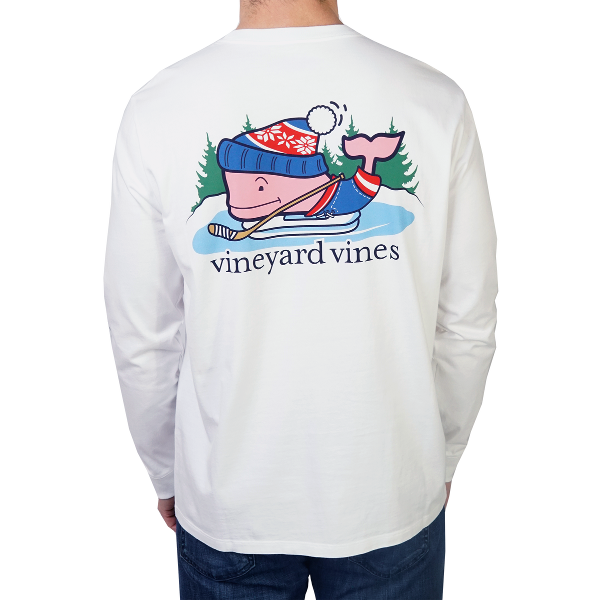 Vineyard Vines Pond Hockey Whale LongSleeve Pocket Tee PGA TOUR