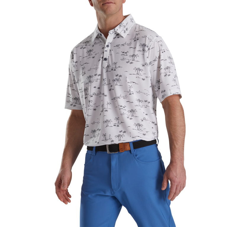 FootJoy Tropic Golf Print Polo PGA TOUR Superstore