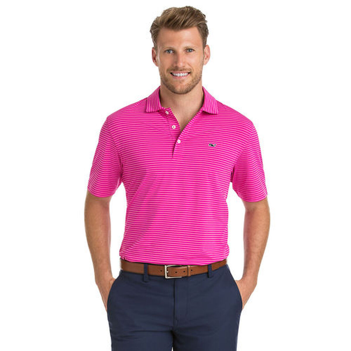 Vineyard Vines Kennedy Stripe Performance Polo PGA TOUR Superstore