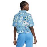 Alternate View 6 of Ace Floral Print Women&#39;s Cropped Polo Shirt
