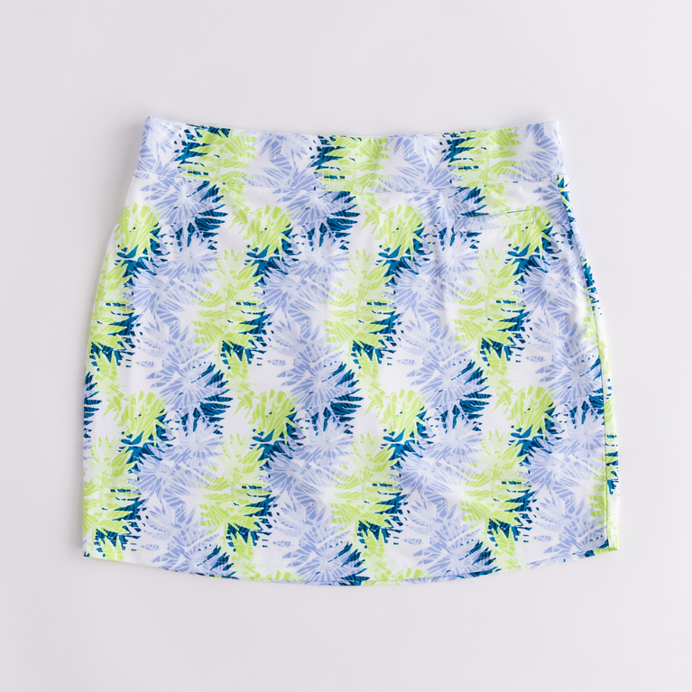 Summer Palm Print Pull-On 16.5&quot; Skort