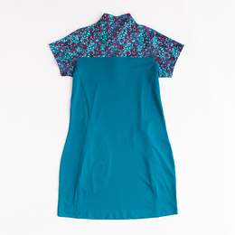 Fall Meadow Floral Short Sleeve Dress