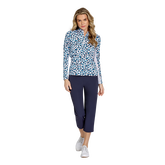 Alternate View 4 of Iris Oasis Collection: Gabriella Animal Print Quarter Zip Pull Over