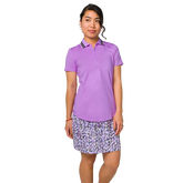 Alternate View 2 of Purple Rain Collection: Ribbed Collar Short Sleeve Polo Shirt