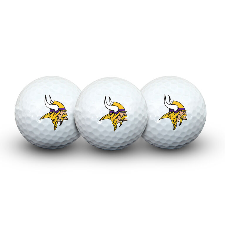 Team Effort Minnesota Vikings Golf Ball 3 Pack