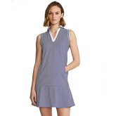Graphic-Print V-Neck Sleeveless Jersey Dress