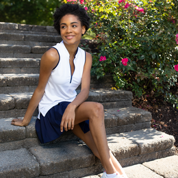 Kennedy Contrast Sleeveless Sport Top