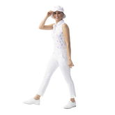 Sublime Dream Collection: Camilia Golfer Print Sleeveless Polo