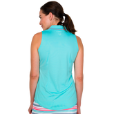 Alternate View 7 of Mint Julep Collection: Cutaway Ribbed Collar Sleeveless Polo Shirt