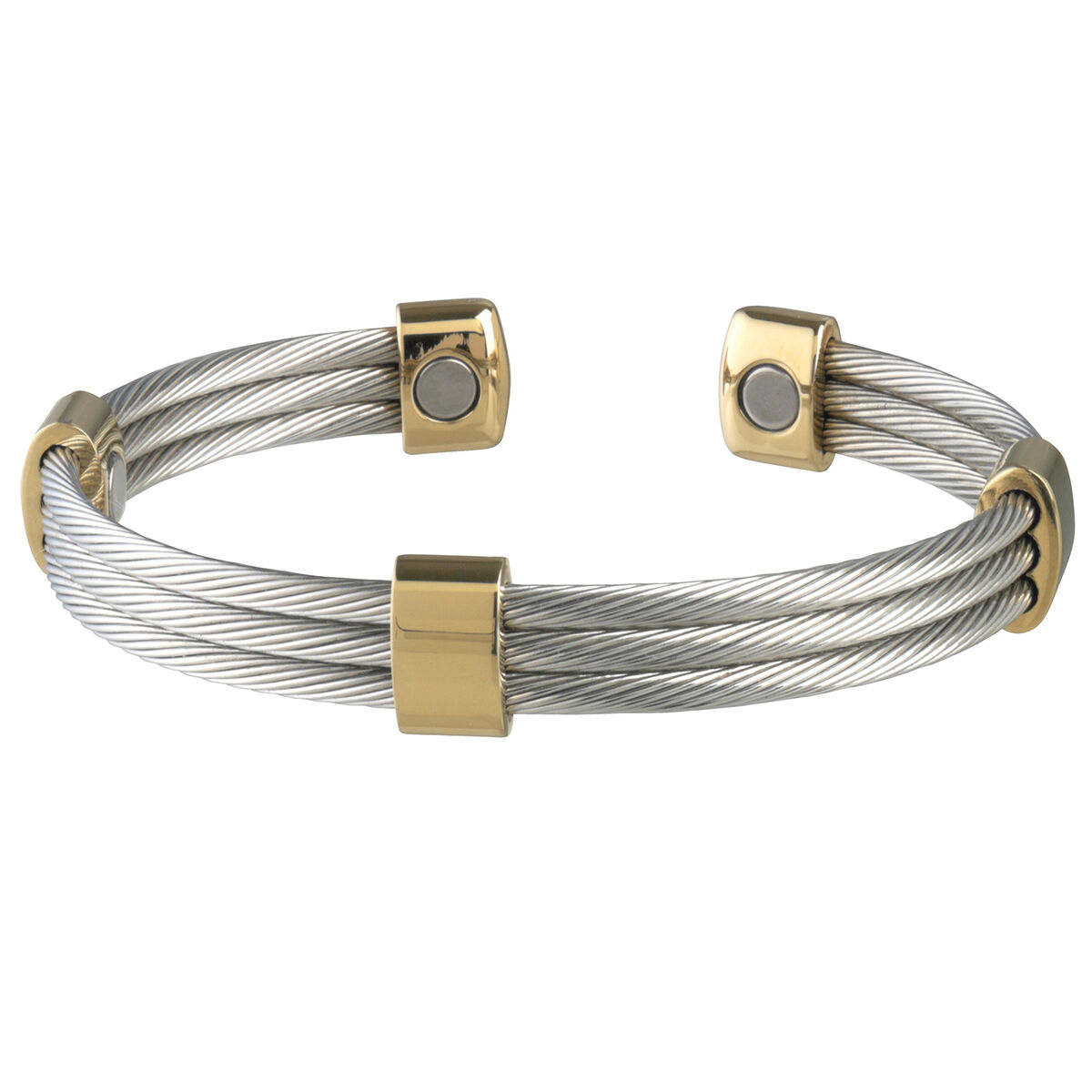 Sabona Trio Cable Stainless/Gold Bracelet PGA TOUR Superstore